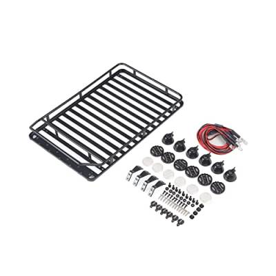 XEBRAD RC Dachgepäckträger Light Lichter Gepäckträger 1/10 Crawler D90, for Axial, SCX10 Dachgepäckträger für Spielzeugautos von XEBRAD